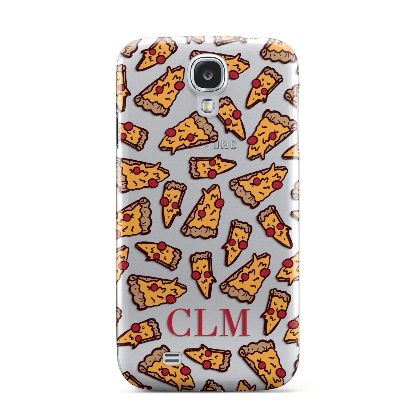 Personalised Pizza Initials Clear Samsung Galaxy S4 Case