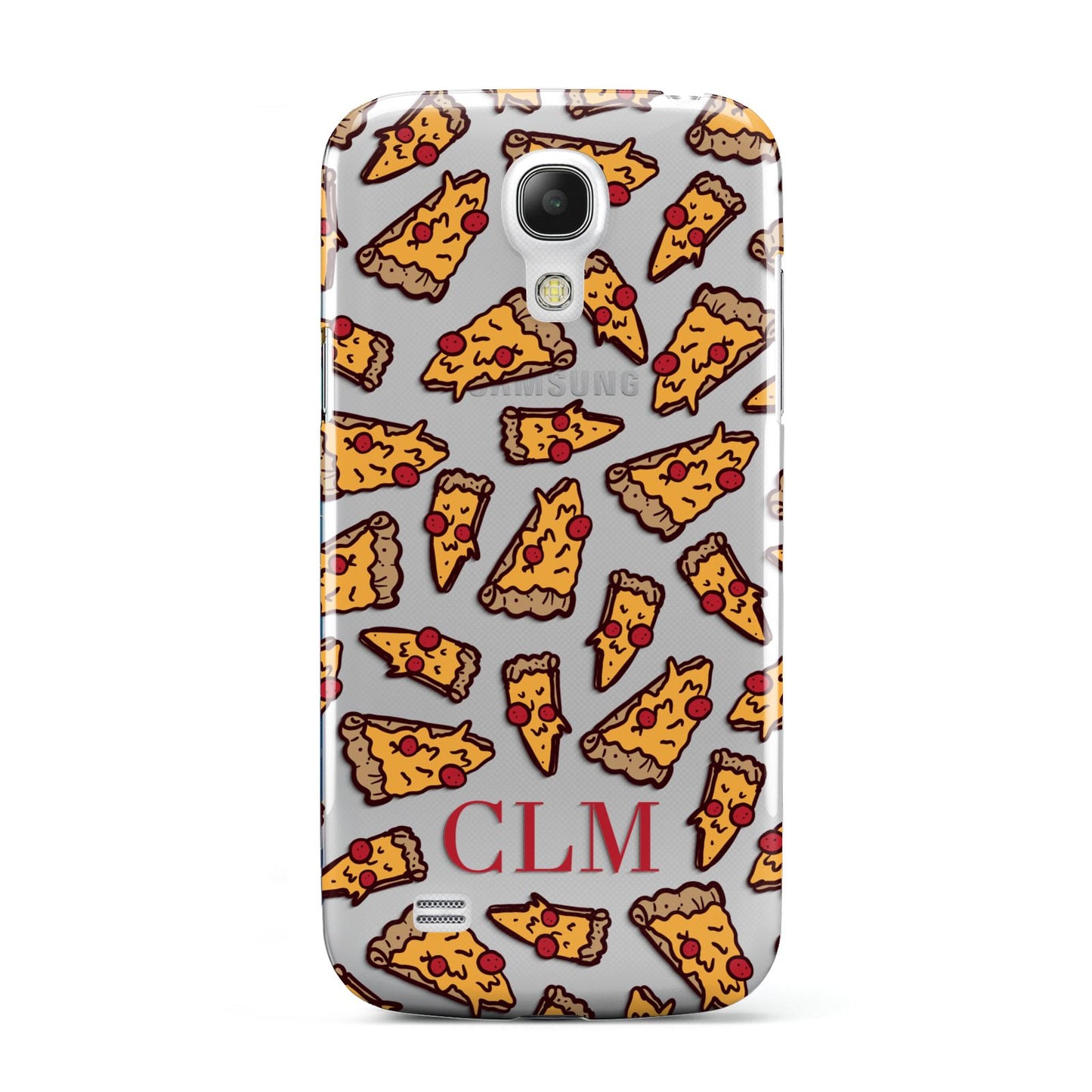 Personalised Pizza Initials Clear Samsung Galaxy S4 Mini Case