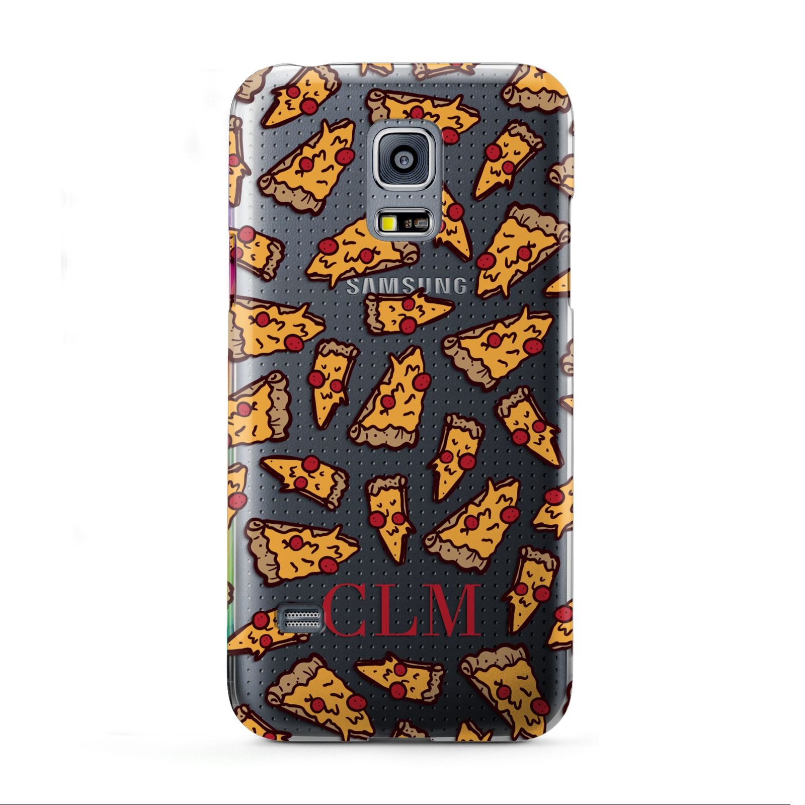 Personalised Pizza Initials Clear Samsung Galaxy S5 Mini Case