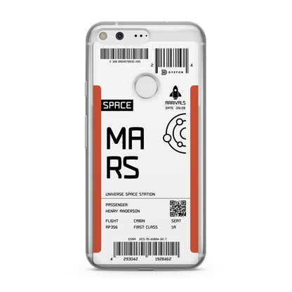 Personalised Planet Boarding Pass Google Pixel Case