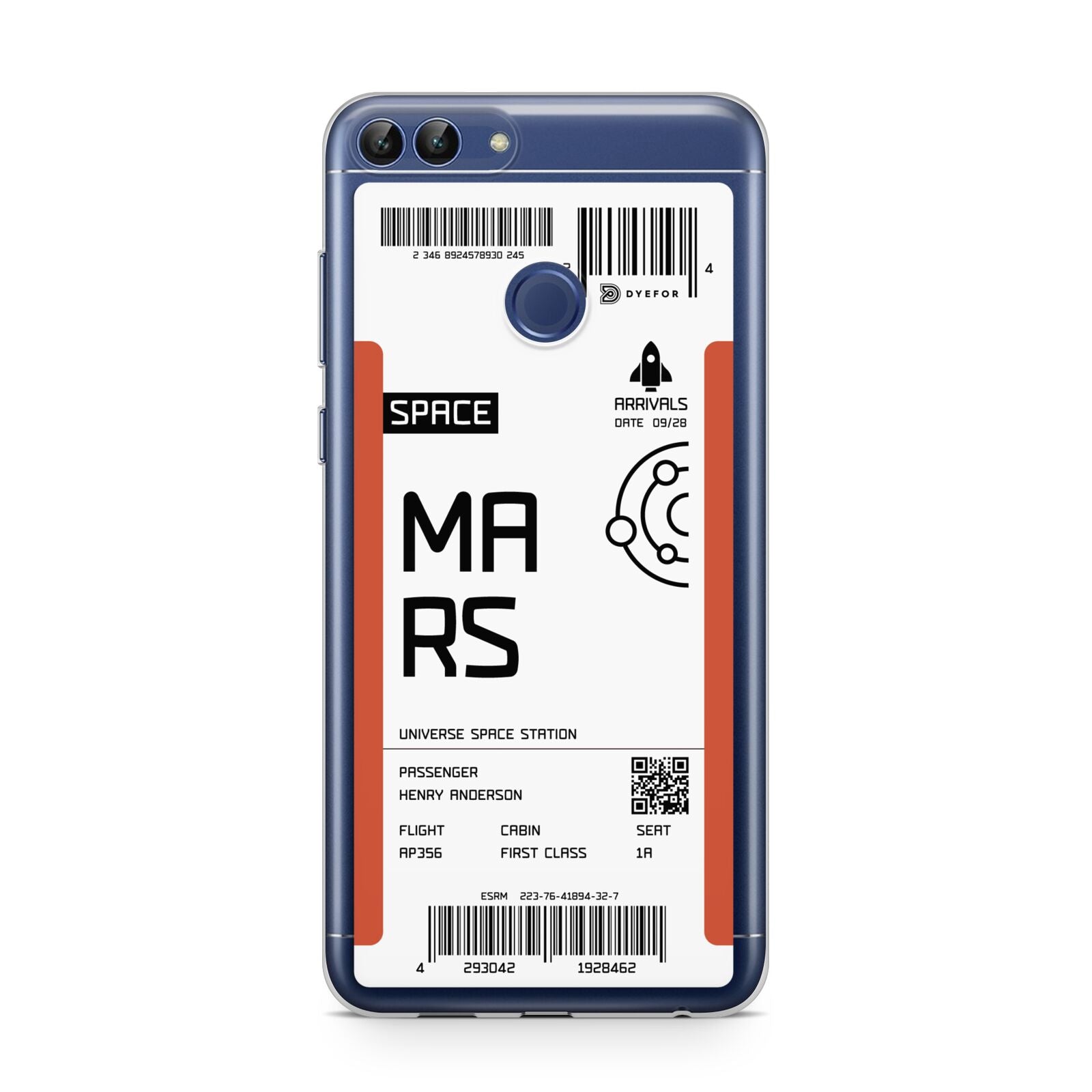 Personalised Planet Boarding Pass Huawei P Smart Case