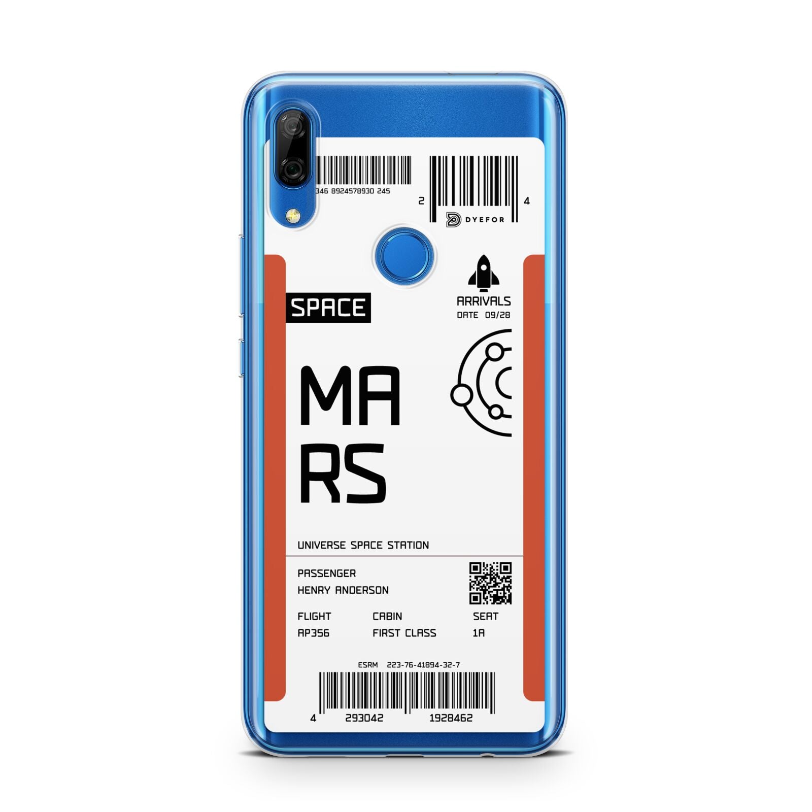 Personalised Planet Boarding Pass Huawei P Smart Z