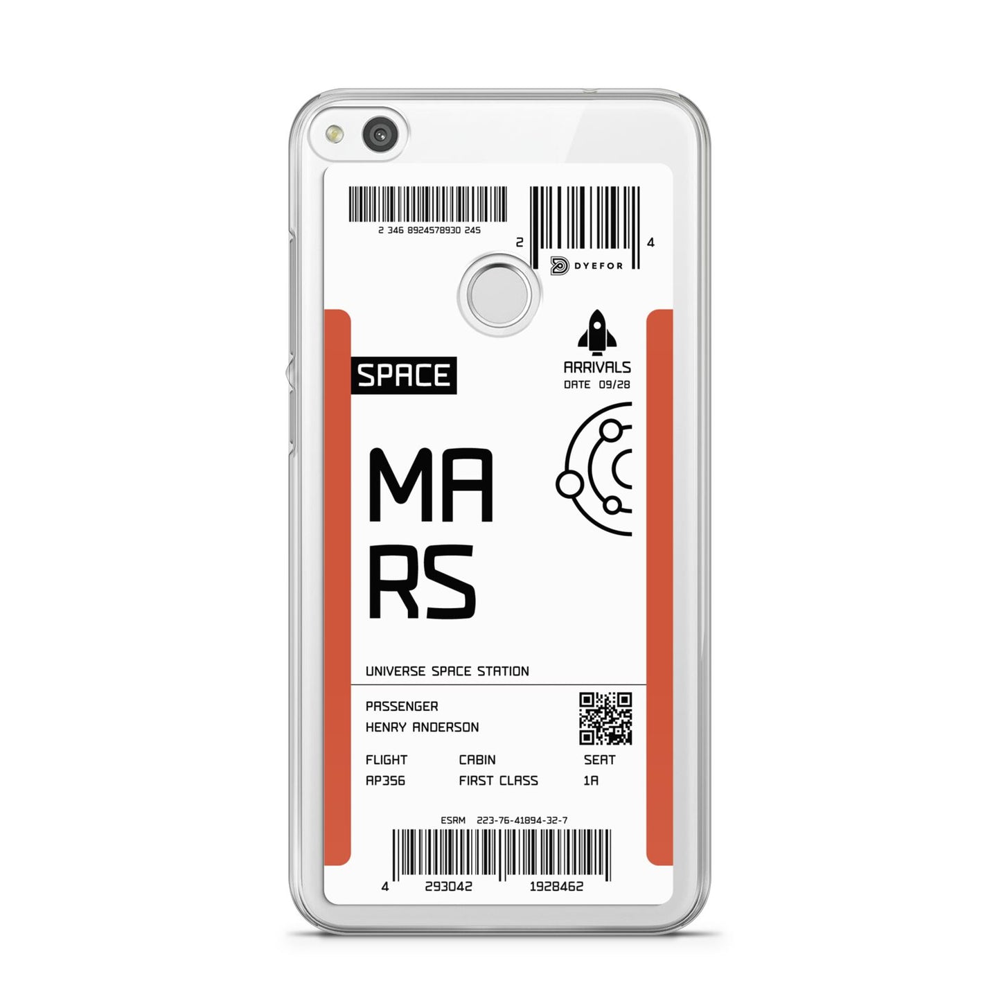 Personalised Planet Boarding Pass Huawei P8 Lite Case