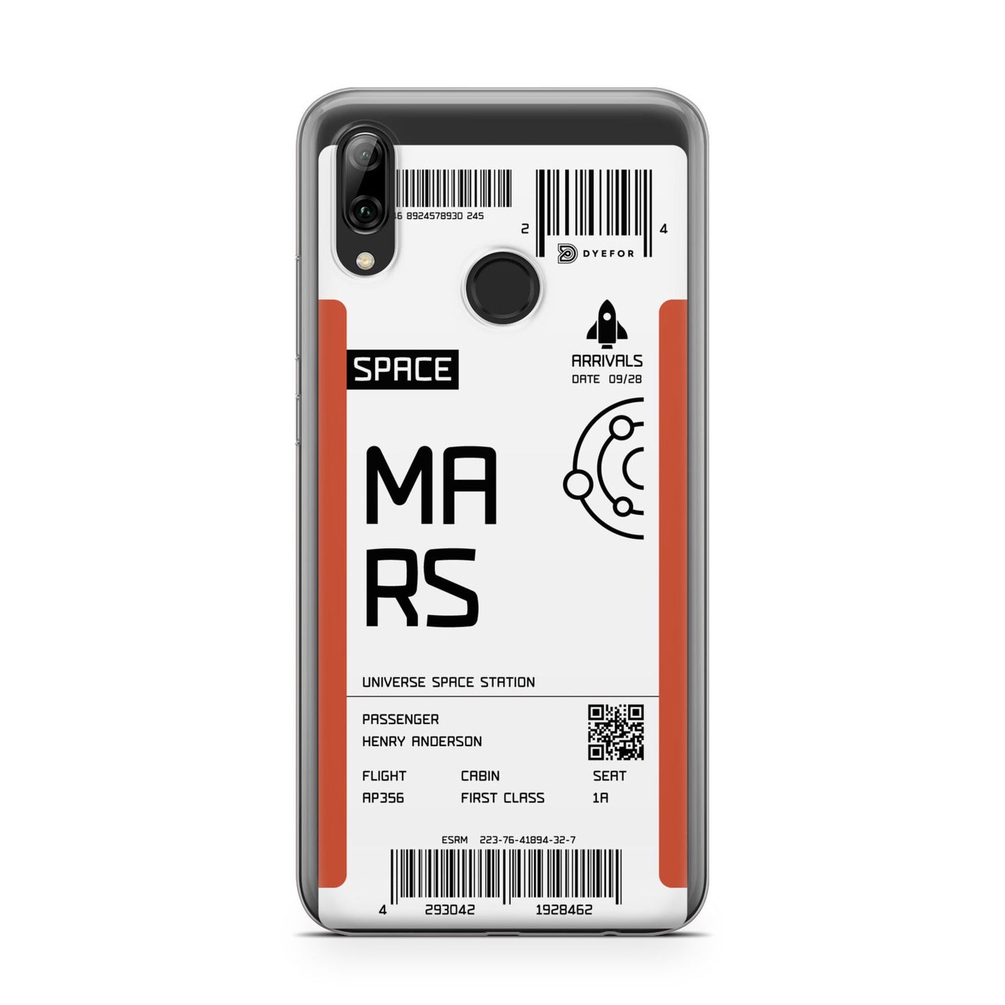 Personalised Planet Boarding Pass Huawei Y7 2019