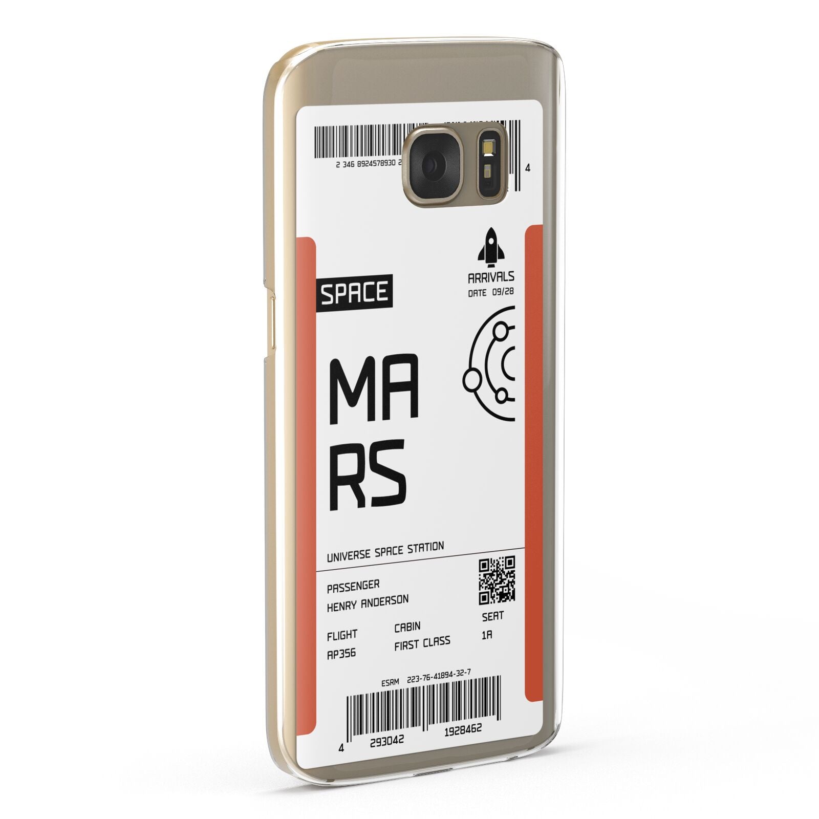 Personalised Planet Boarding Pass Samsung Galaxy Case Fourty Five Degrees