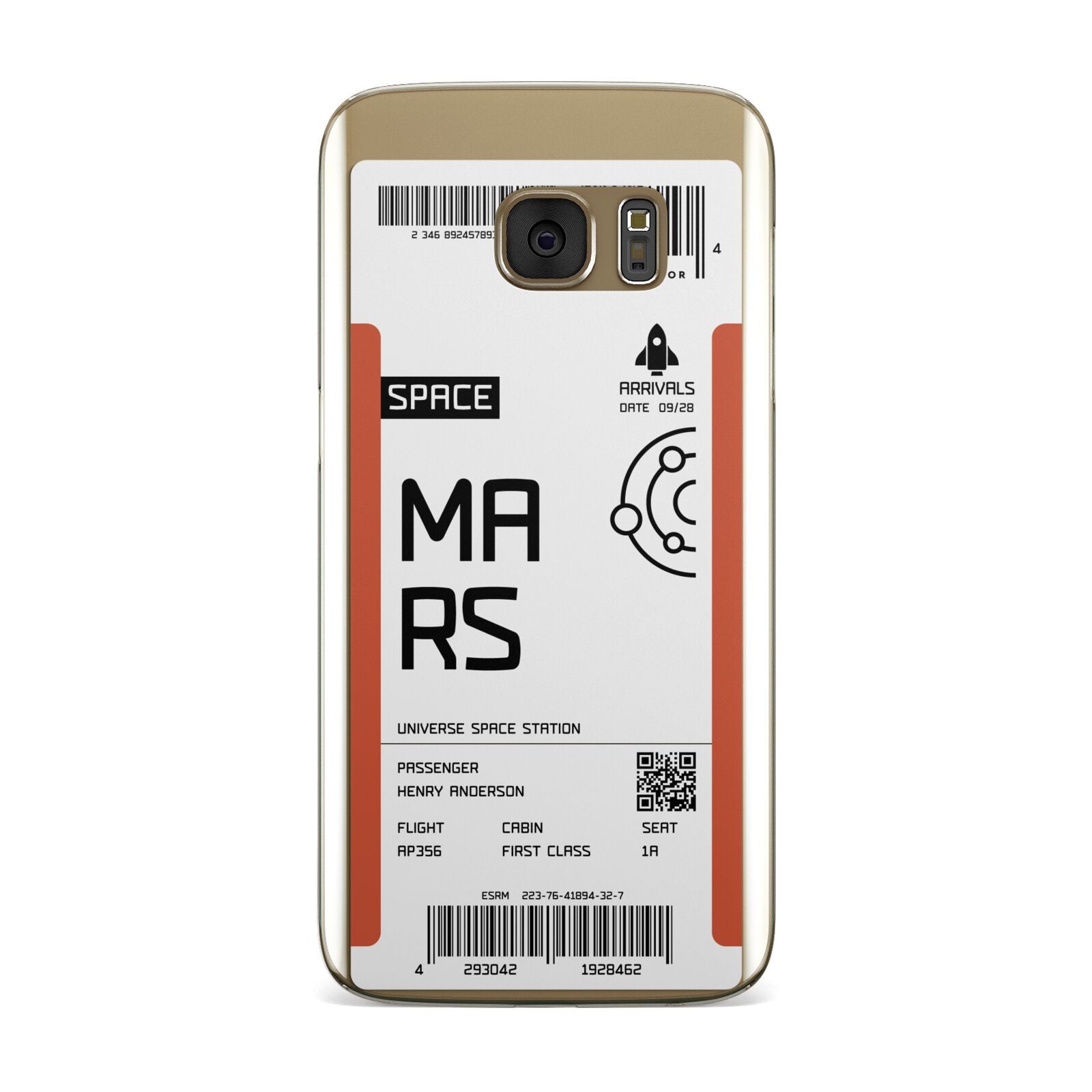 Personalised Planet Boarding Pass Samsung Galaxy Case
