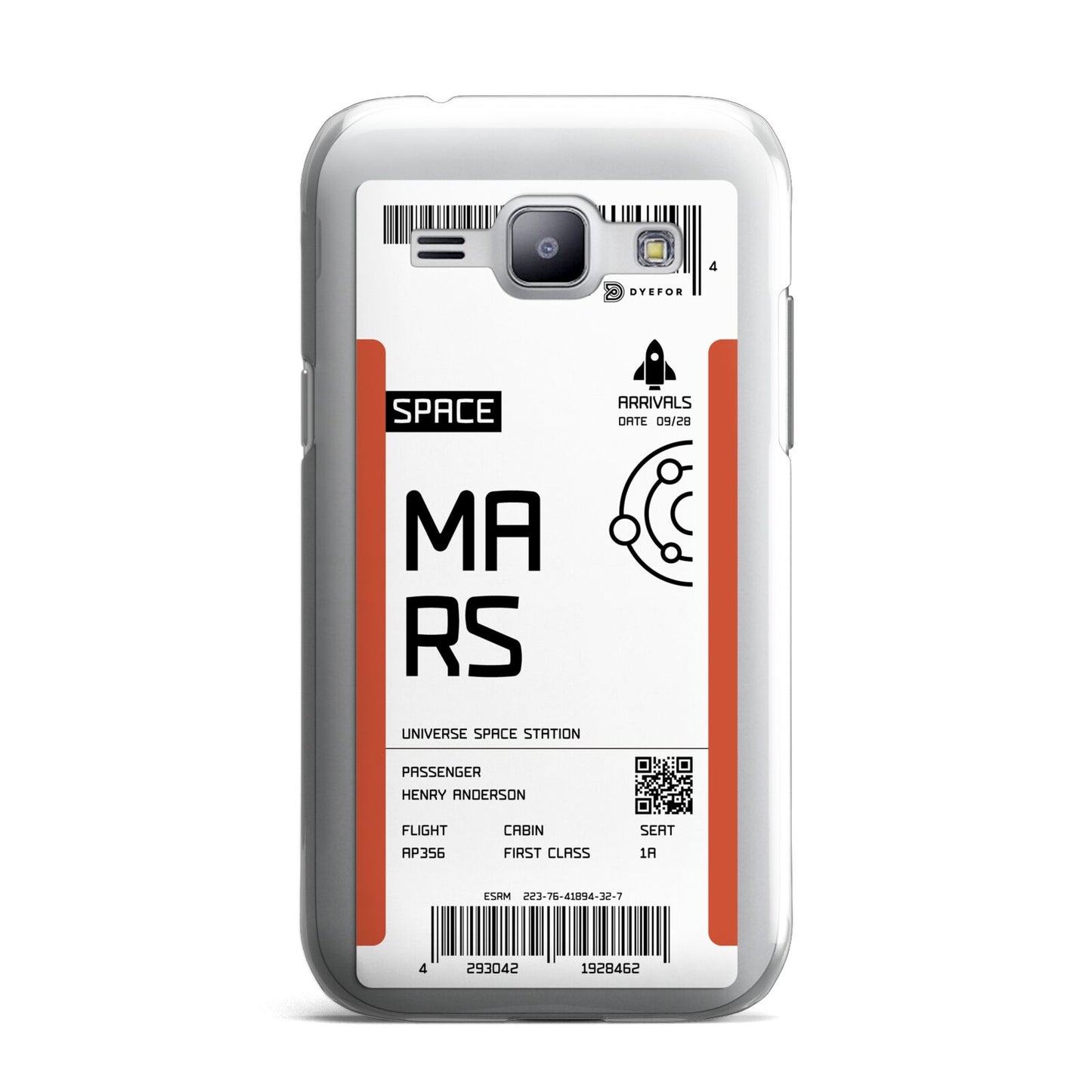 Personalised Planet Boarding Pass Samsung Galaxy J1 2015 Case