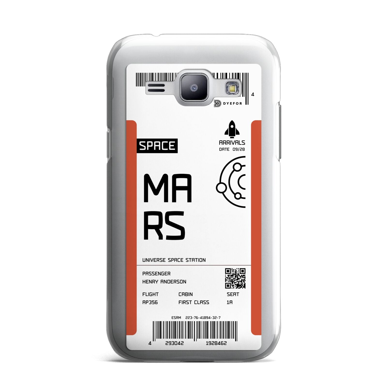 Personalised Planet Boarding Pass Samsung Galaxy J1 2015 Case