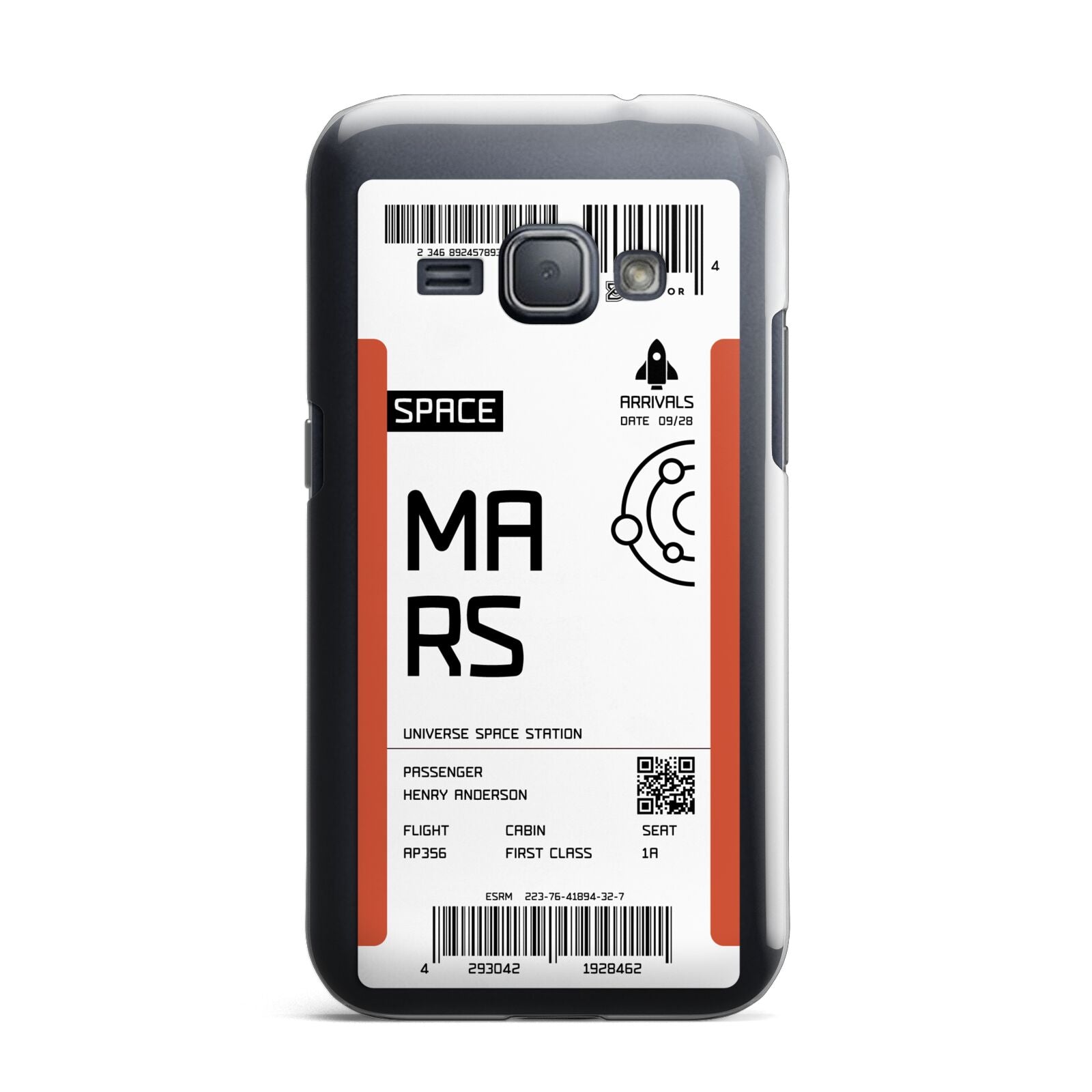 Personalised Planet Boarding Pass Samsung Galaxy J1 2016 Case