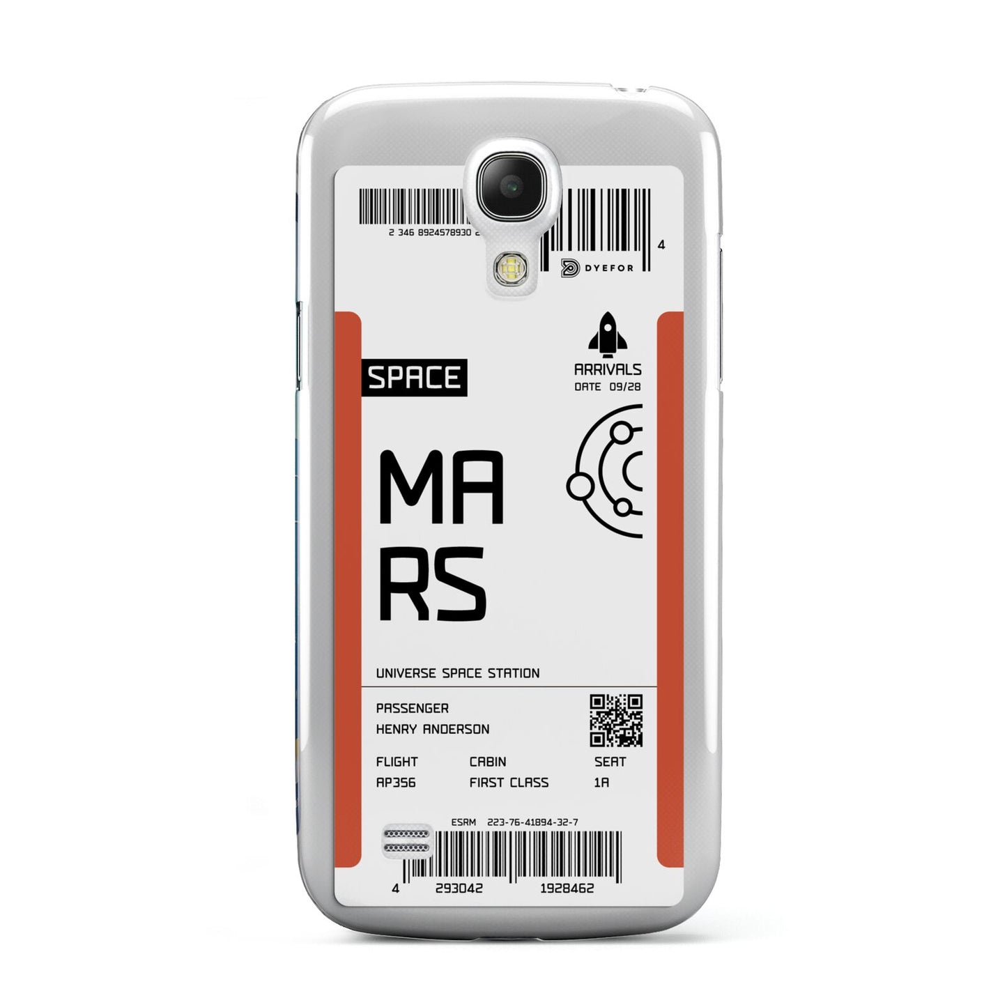 Personalised Planet Boarding Pass Samsung Galaxy S4 Mini Case