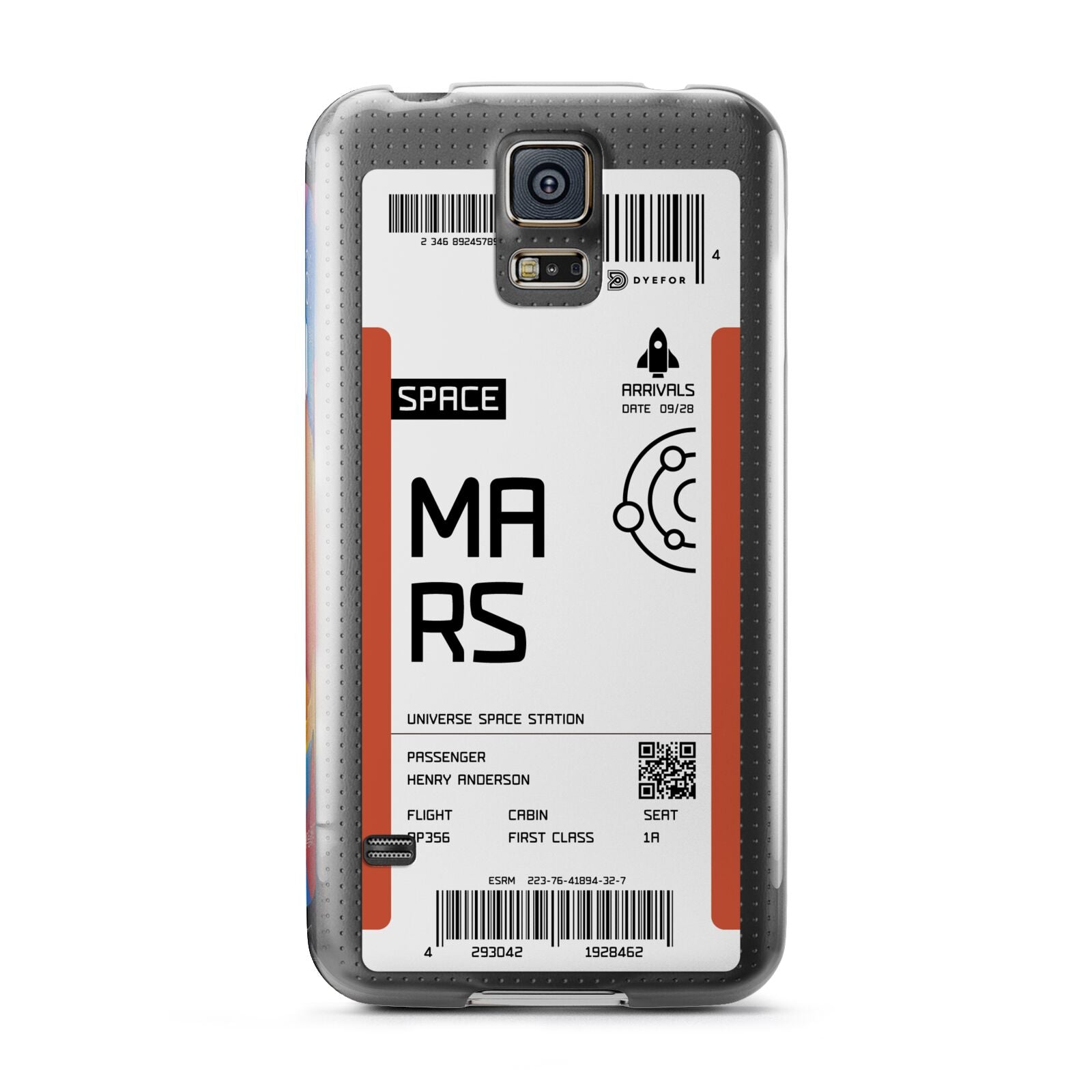 Personalised Planet Boarding Pass Samsung Galaxy S5 Case