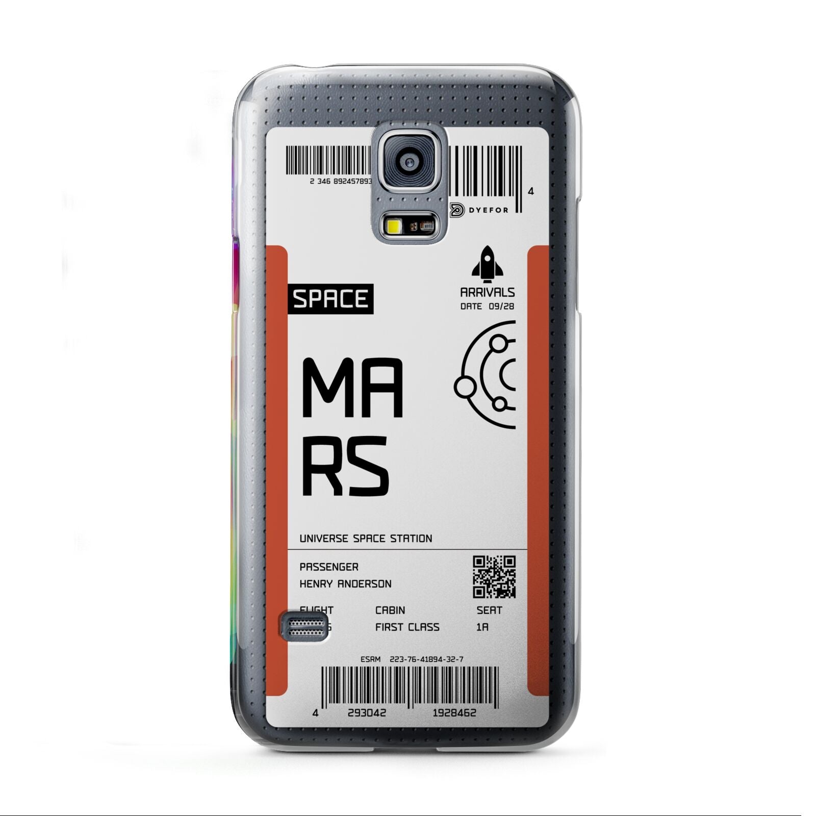 Personalised Planet Boarding Pass Samsung Galaxy S5 Mini Case