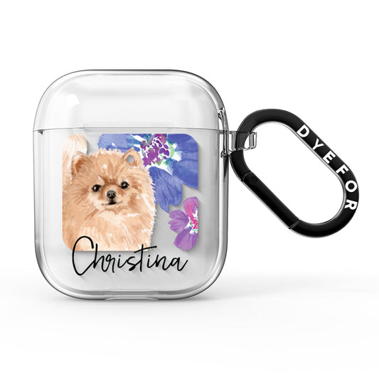 Personalised Pomeranian AirPods Clear Case