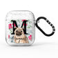 Personalised Pug Dog AirPods Glitter Case