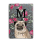 Personalised Pug Dog Apple iPad Grey Case