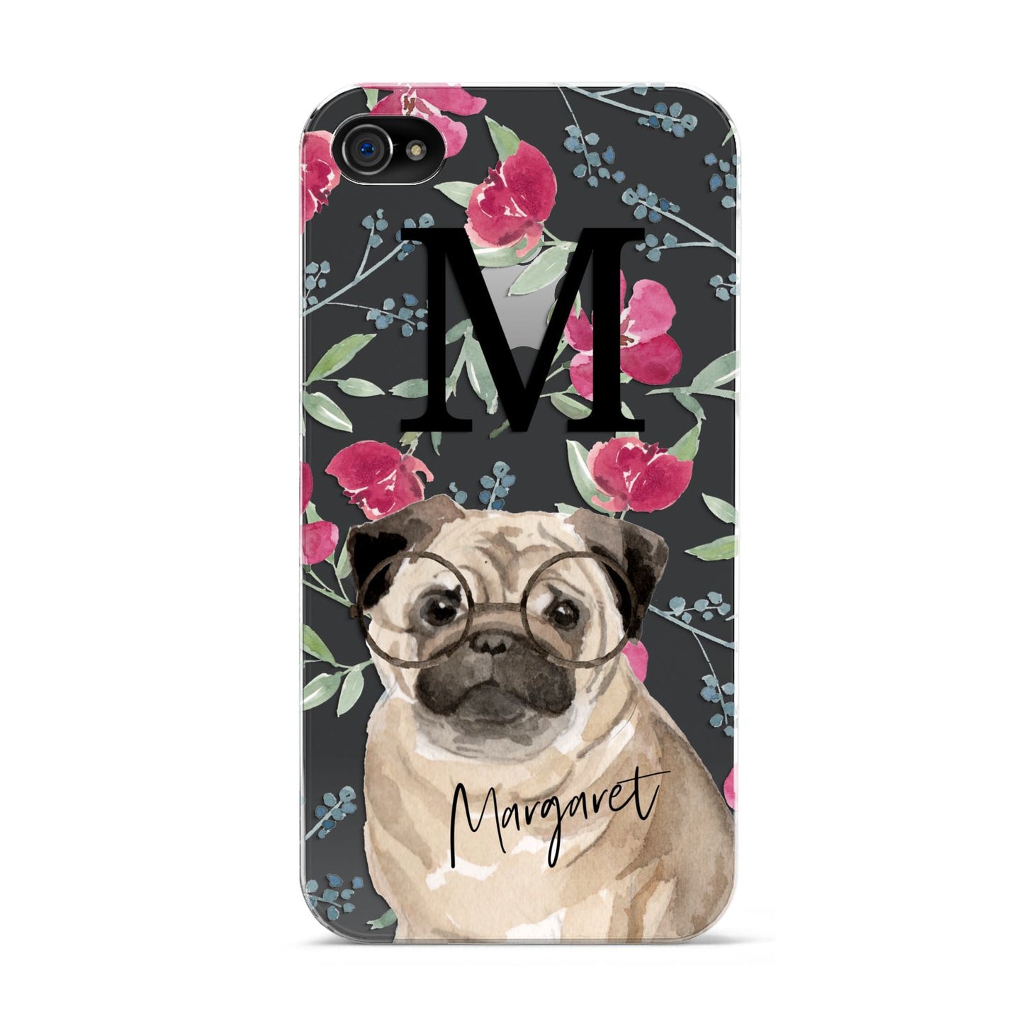 Personalised Pug Dog Apple iPhone 4s Case