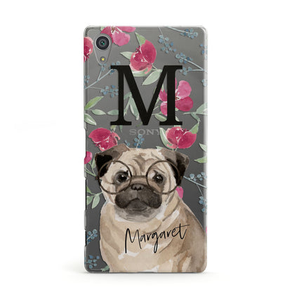 Personalised Pug Dog Sony Xperia Case