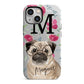 Personalised Pug Dog iPhone 13 Mini Full Wrap 3D Tough Case