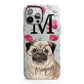 Personalised Pug Dog iPhone 13 Pro Max Full Wrap 3D Tough Case