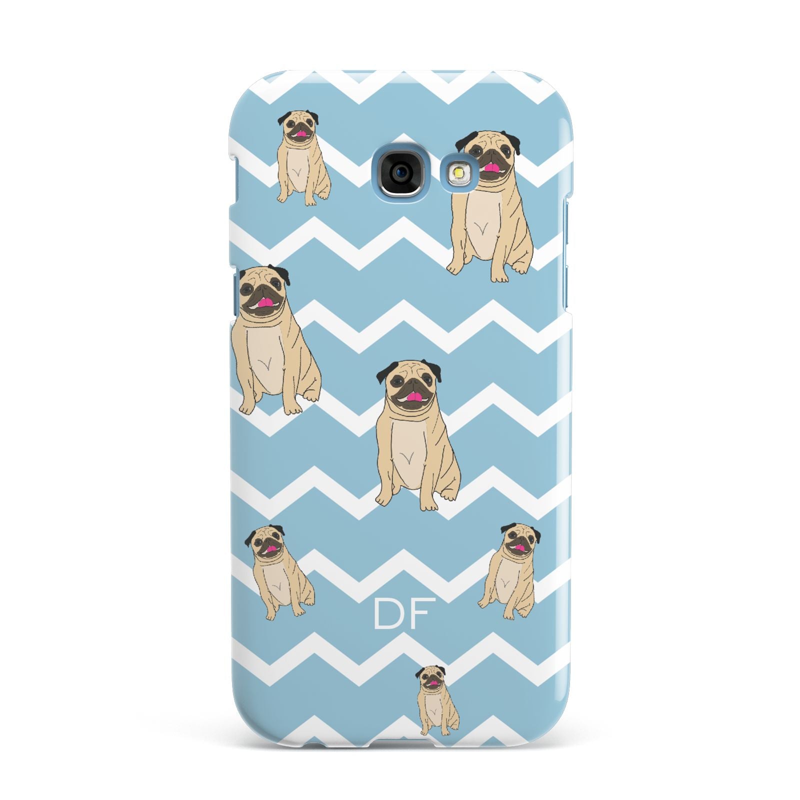 Personalised Pug Initials Samsung Galaxy A7 2017 Case