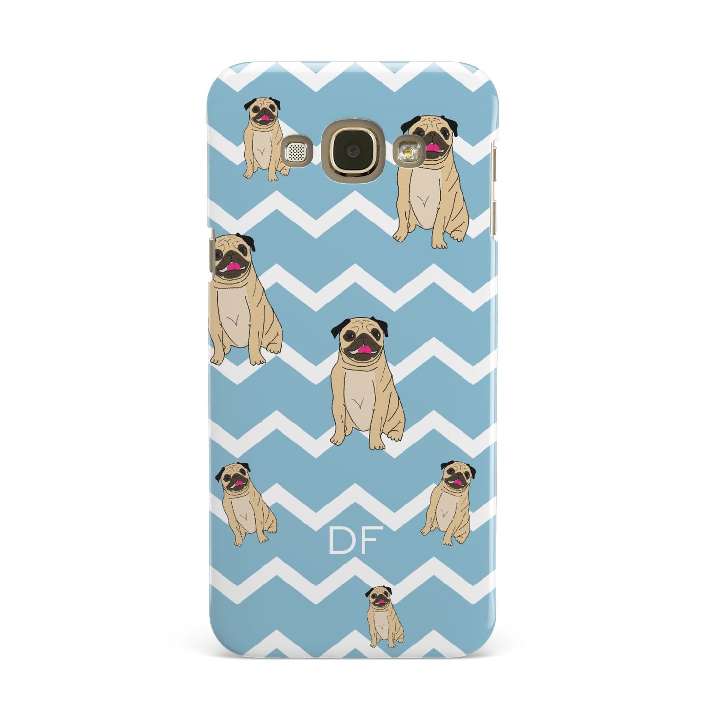 Personalised Pug Initials Samsung Galaxy A8 Case