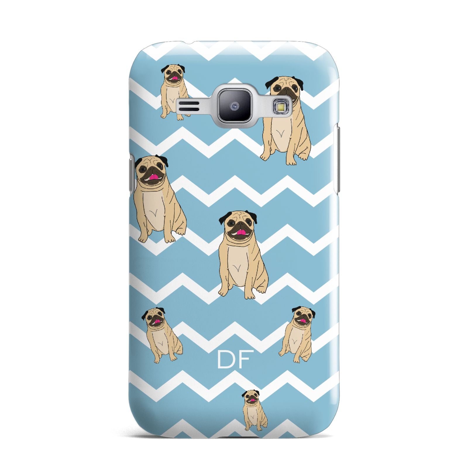 Personalised Pug Initials Samsung Galaxy J1 2015 Case