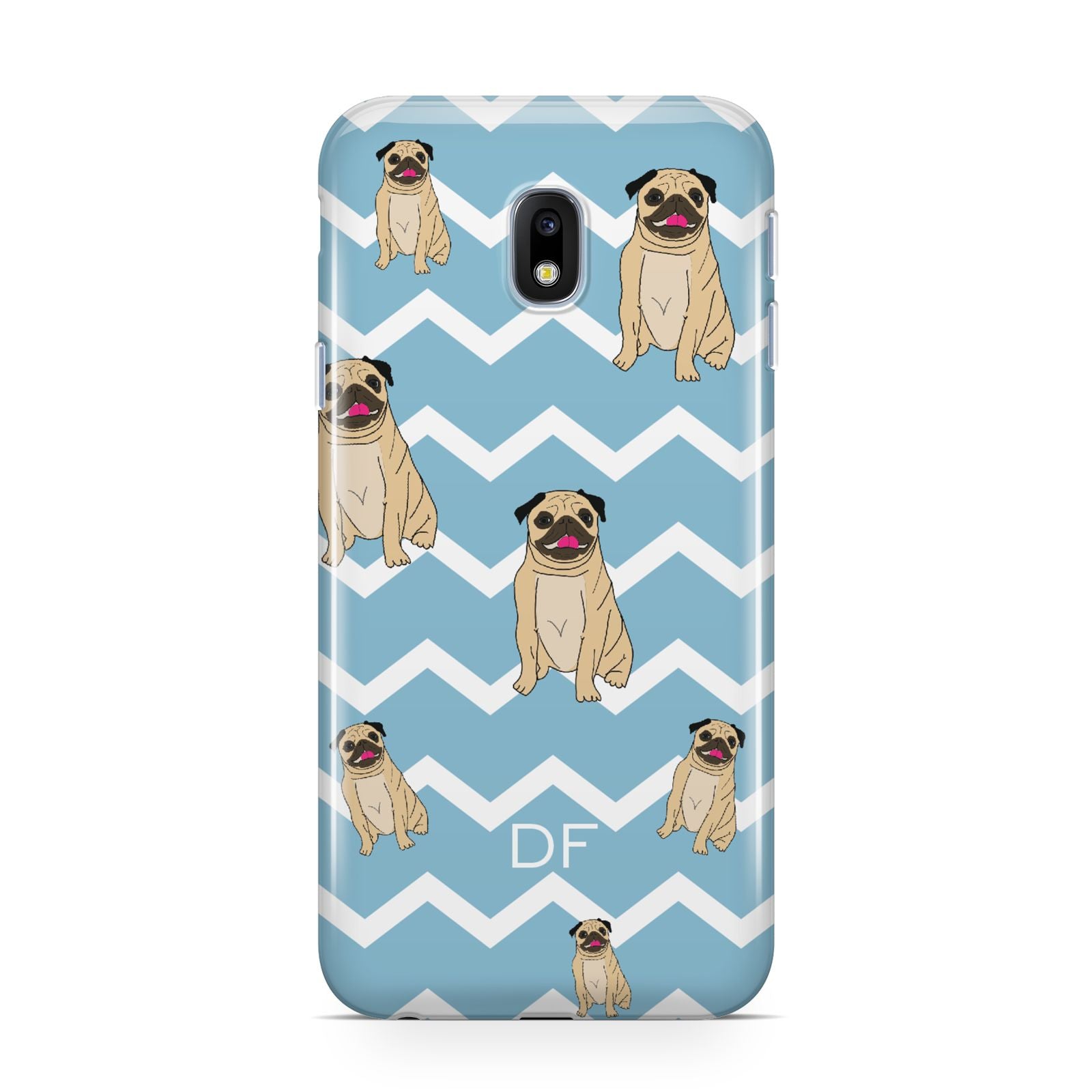 Personalised Pug Initials Samsung Galaxy J3 2017 Case