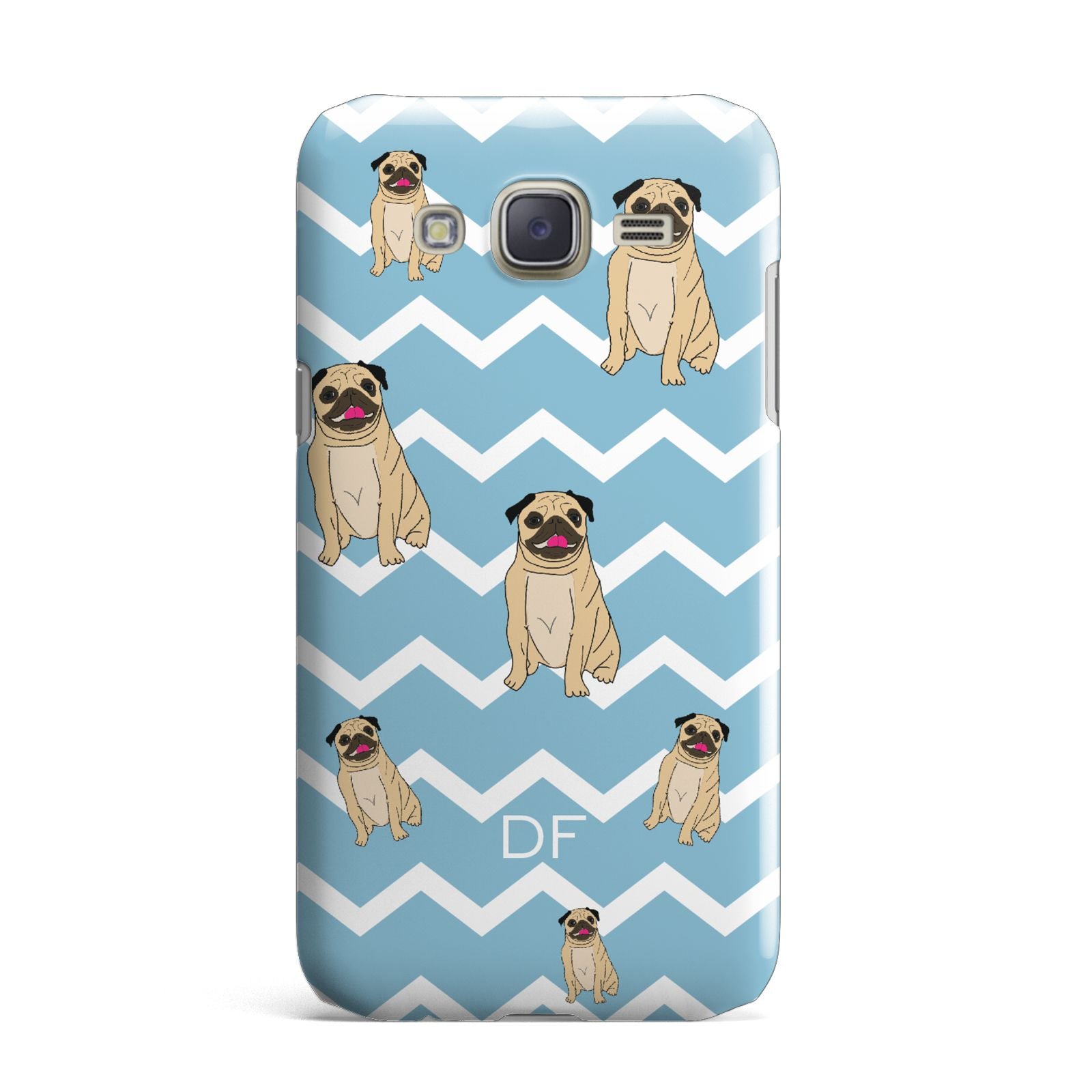 Personalised Pug Initials Samsung Galaxy J7 Case