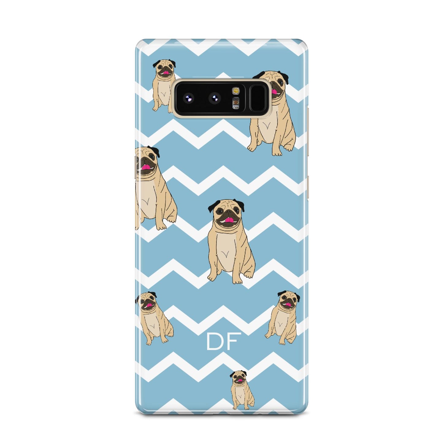 Personalised Pug Initials Samsung Galaxy Note 8 Case