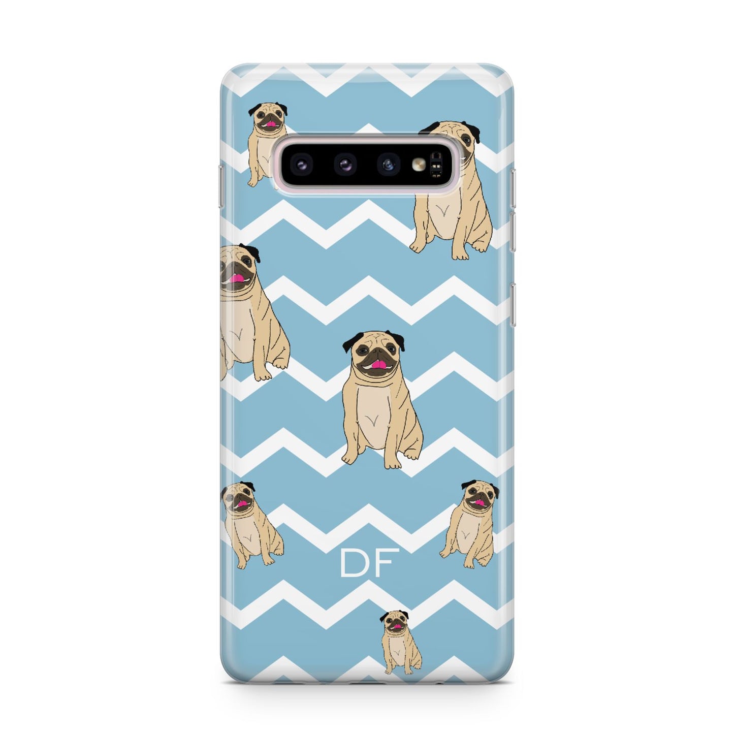 Personalised Pug Initials Samsung Galaxy S10 Plus Case