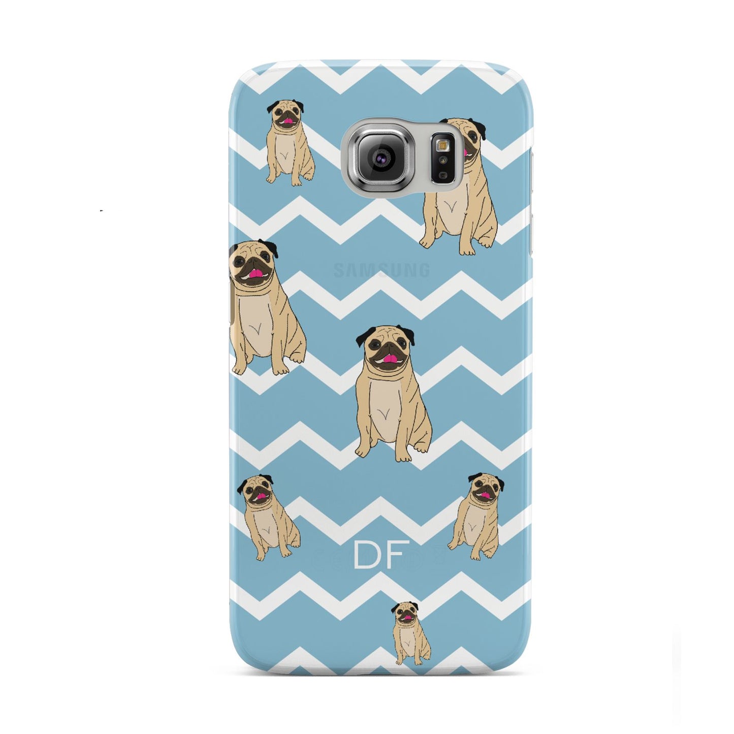 Personalised Pug Initials Samsung Galaxy S6 Case