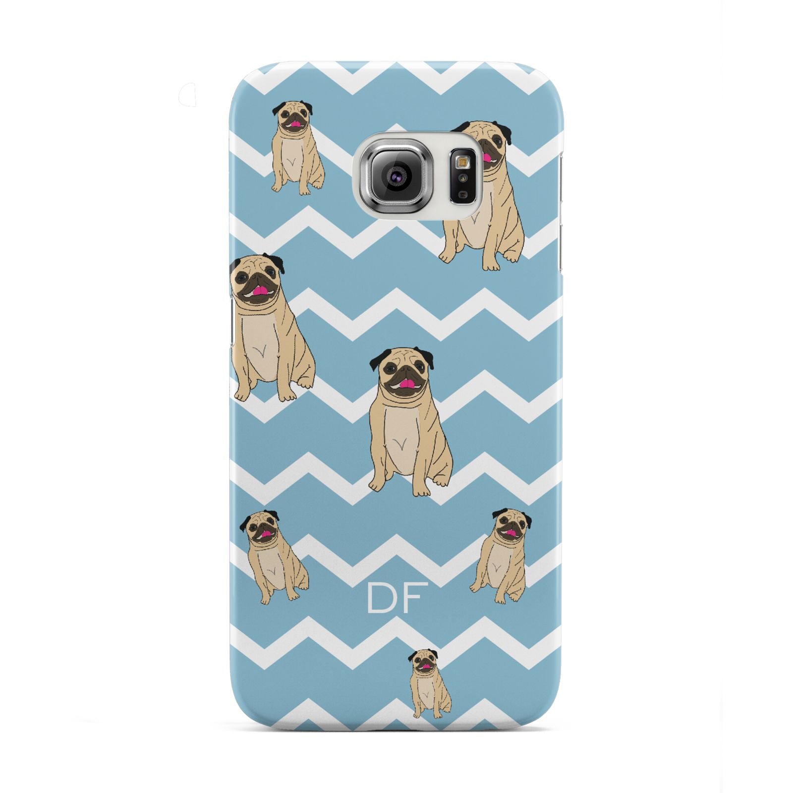 Personalised Pug Initials Samsung Galaxy S6 Edge Case