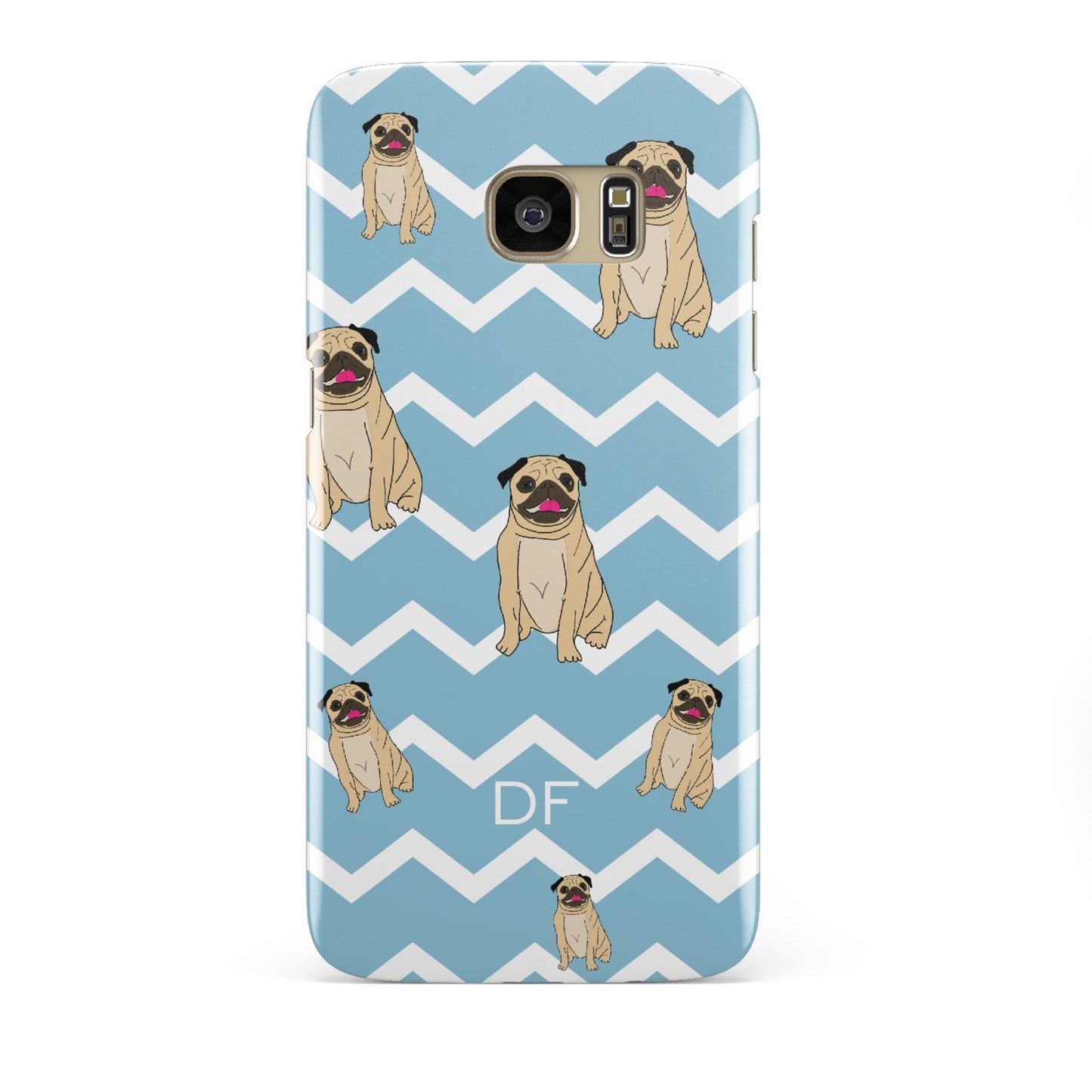 Personalised Pug Initials Samsung Galaxy S7 Edge Case