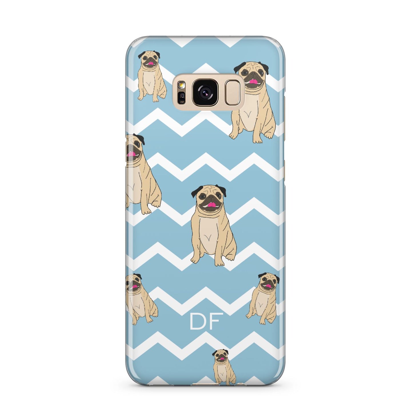 Personalised Pug Initials Samsung Galaxy S8 Plus Case