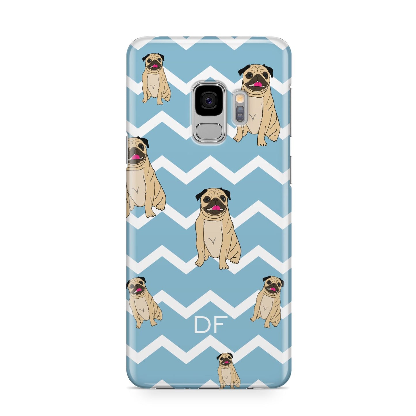 Personalised Pug Initials Samsung Galaxy S9 Case