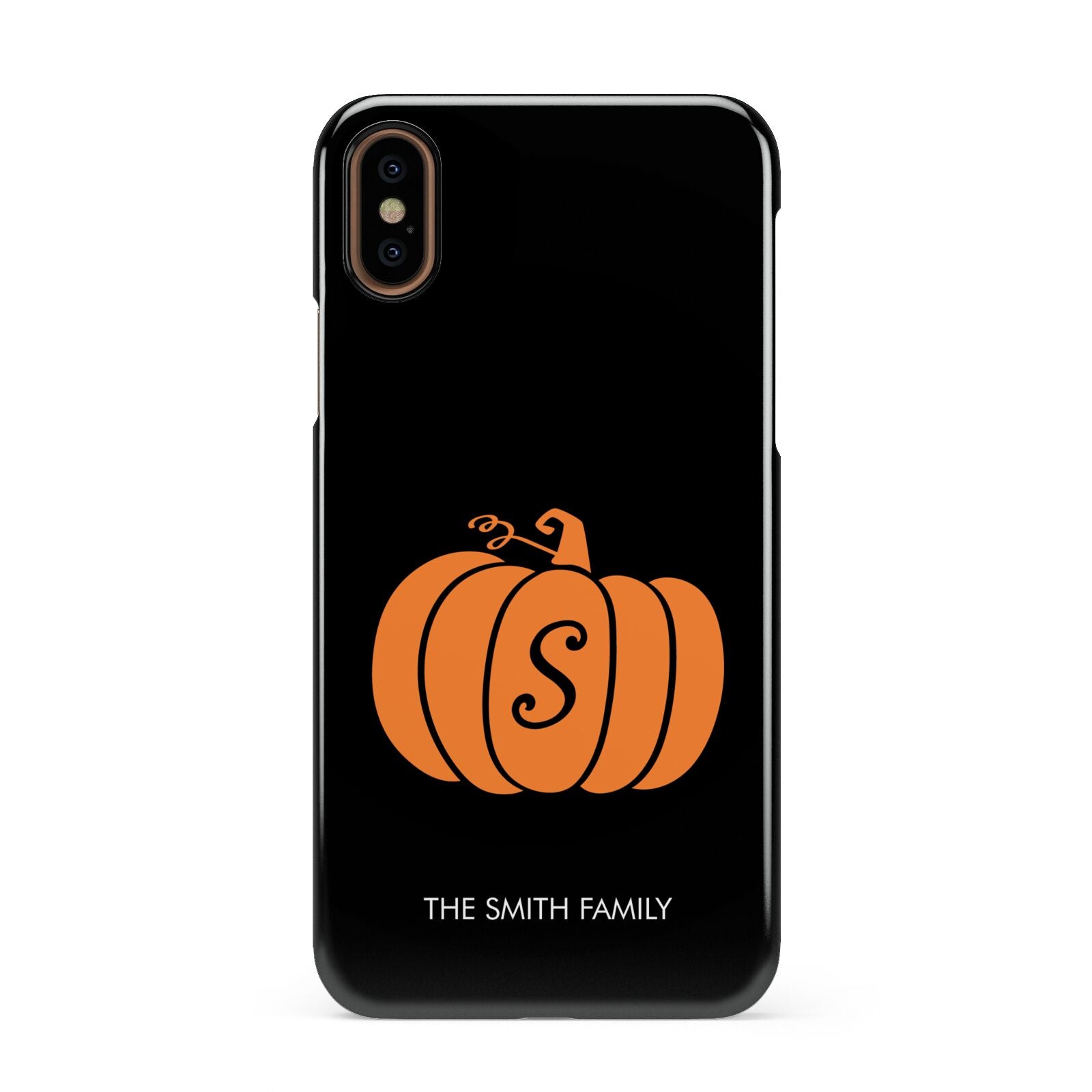 Personalised Pumpkin Apple iPhone XS 3D Snap Case