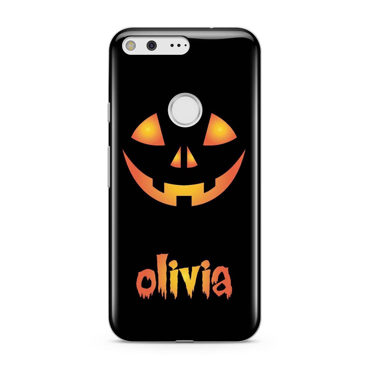 Personalised Pumpkin Face Halloween Google Pixel Case