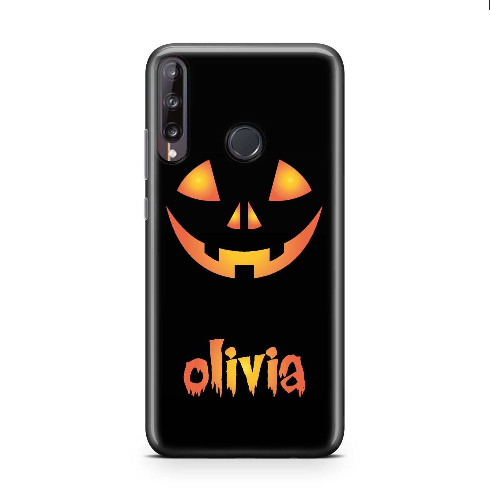 Personalised Pumpkin Face Halloween Huawei P40 Lite E Phone Case