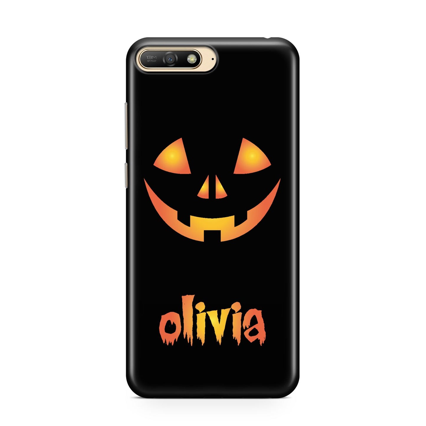 Personalised Pumpkin Face Halloween Huawei Y6 2018