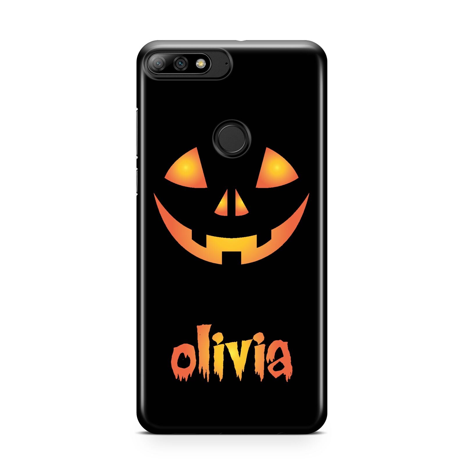 Personalised Pumpkin Face Halloween Huawei Y7 2018