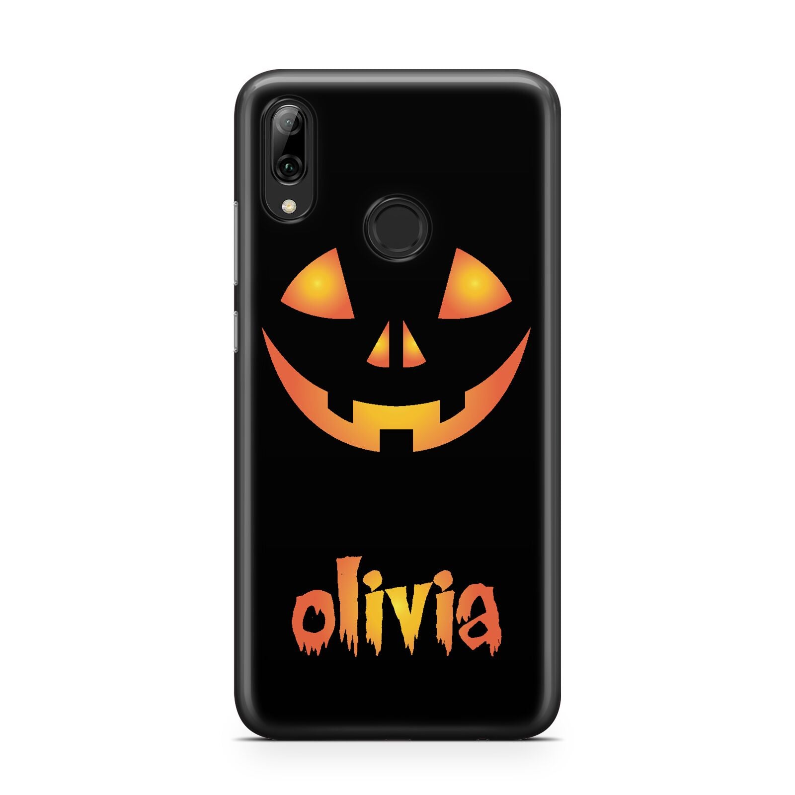 Personalised Pumpkin Face Halloween Huawei Y7 2019