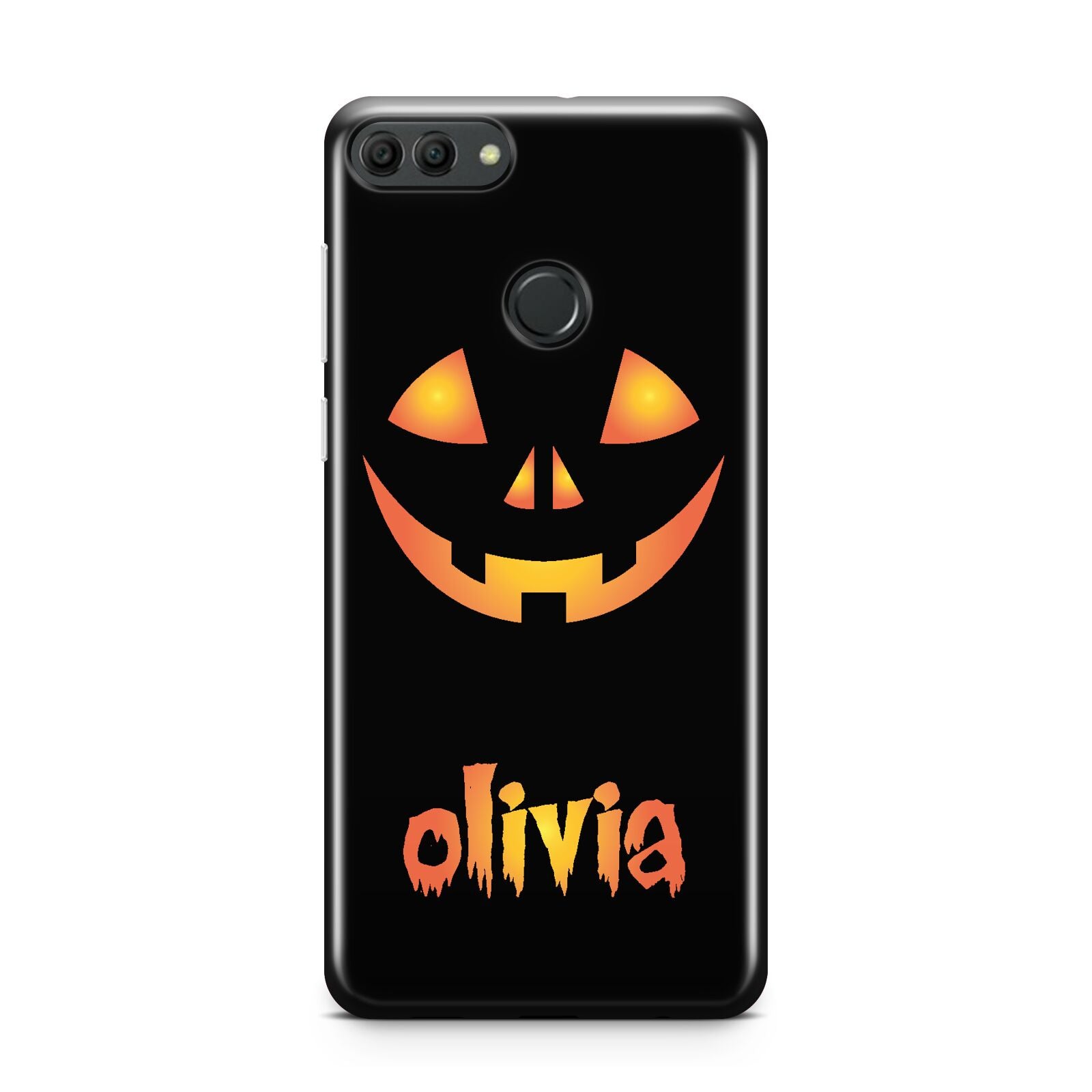 Personalised Pumpkin Face Halloween Huawei Y9 2018