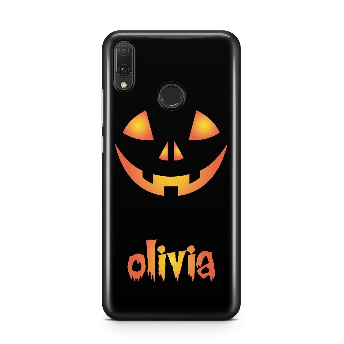 Personalised Pumpkin Face Halloween Huawei Y9 2019