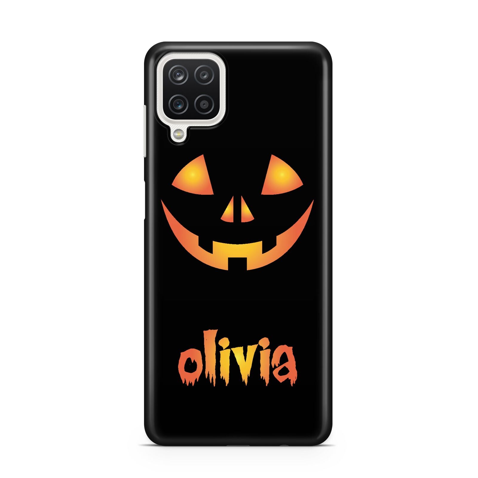 Personalised Pumpkin Face Halloween Samsung A12 Case