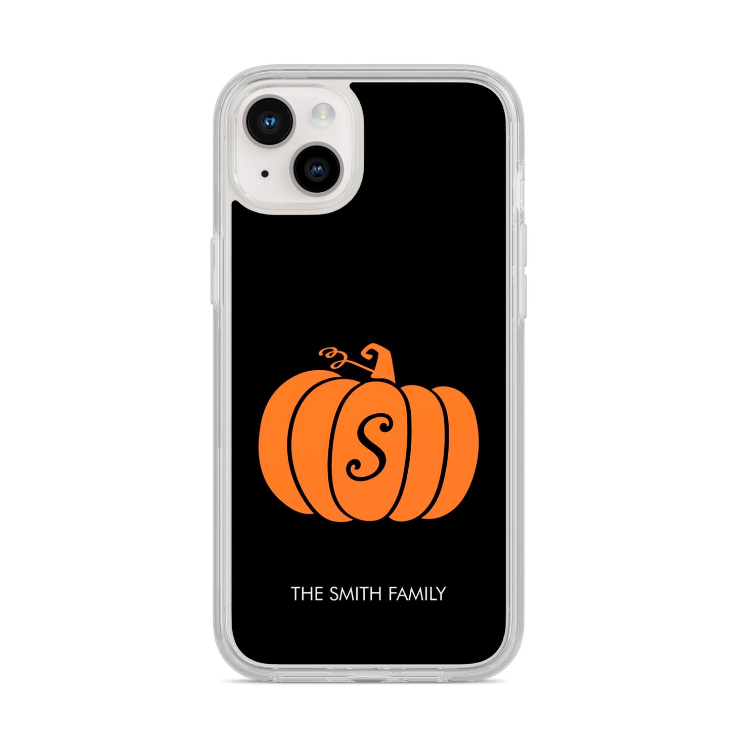 Personalised Pumpkin iPhone 14 Plus Clear Tough Case Starlight