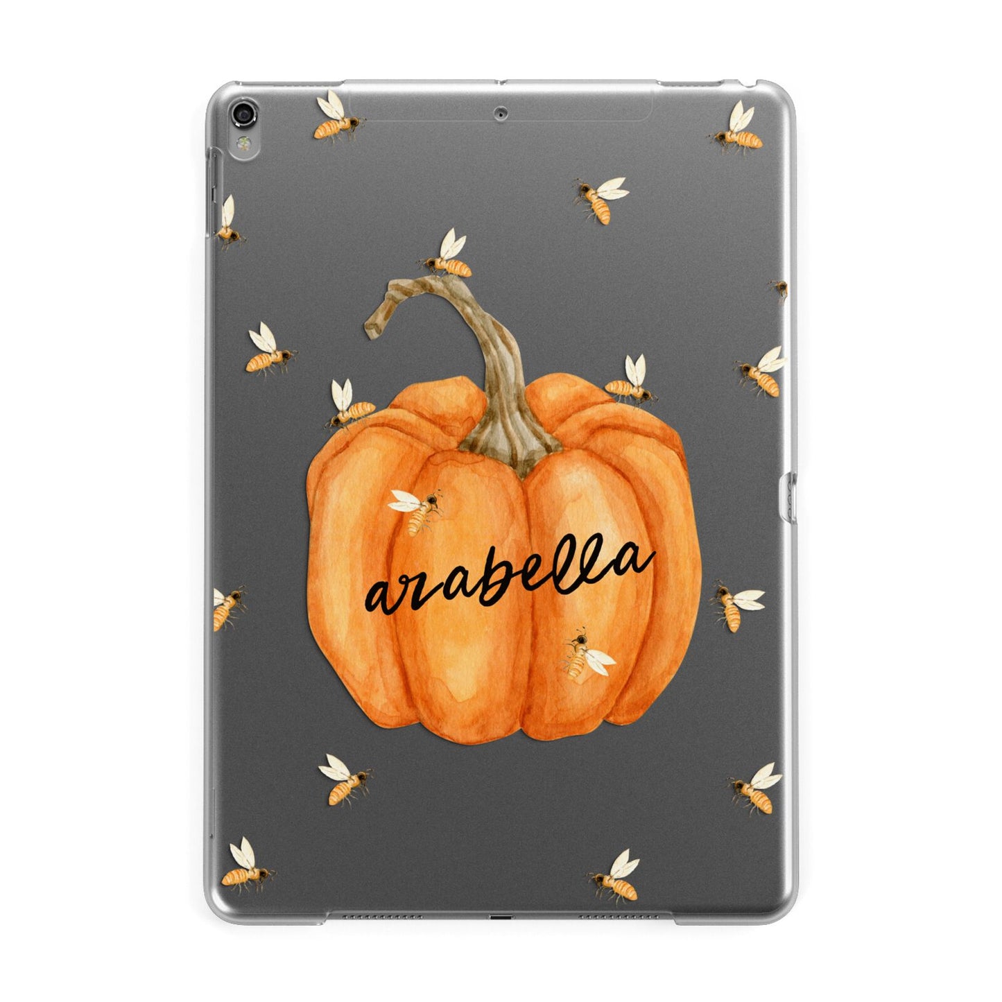 Personalised Pumpkin with Bees Apple iPad Grey Case