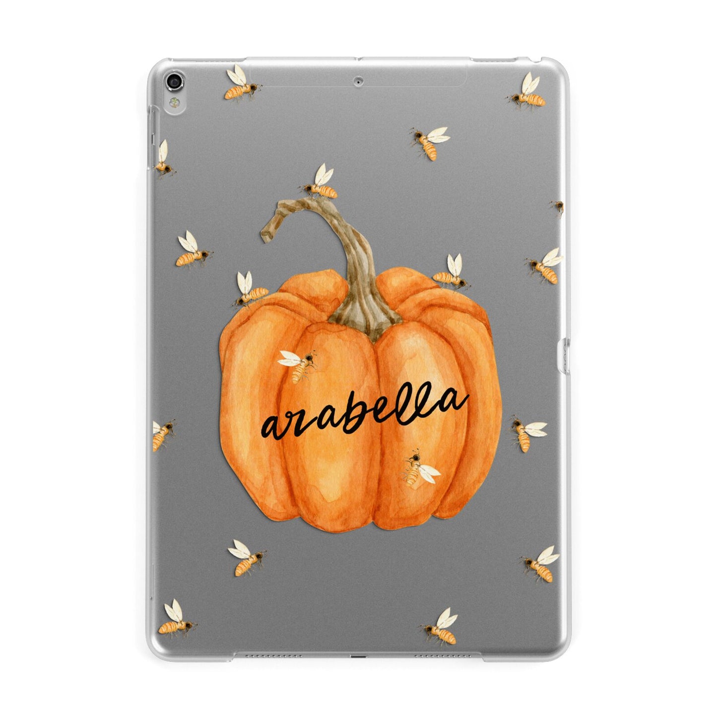 Personalised Pumpkin with Bees Apple iPad Silver Case