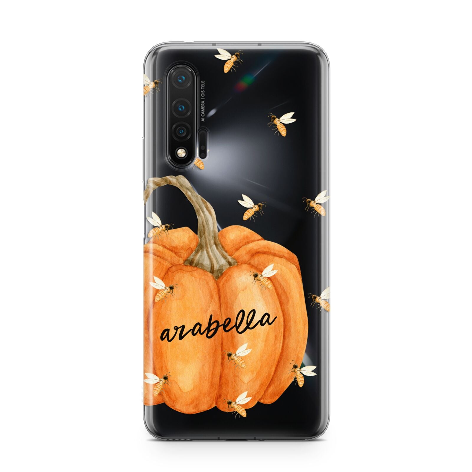 Personalised Pumpkin with Bees Huawei Nova 6 Phone Case