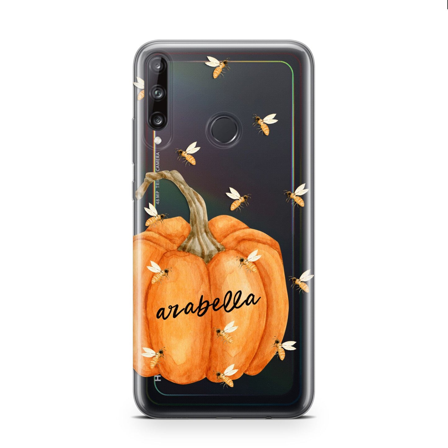 Personalised Pumpkin with Bees Huawei P40 Lite E Phone Case