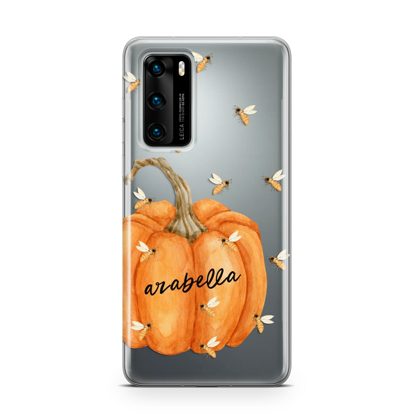 Personalised Pumpkin with Bees Huawei P40 Phone Case